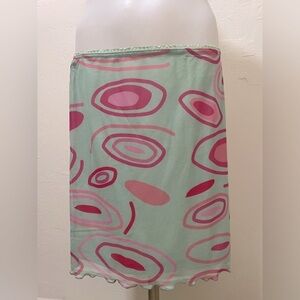 Princess Polly Capri mini skirt size 10 NWT pink green